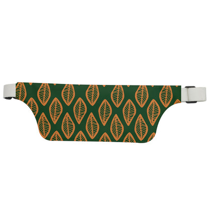 African | Ethnic | Mudcloth | #16 Green and Orange Active Waist Bag