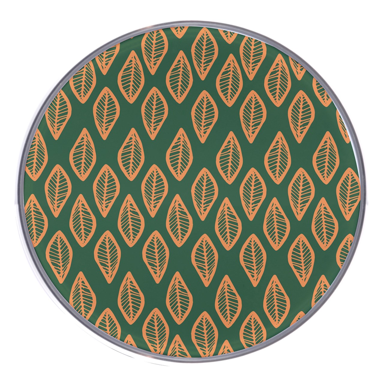 African | Ethnic | Mudcloth | #16 Green and Orange Wireless Fast Charger(White)