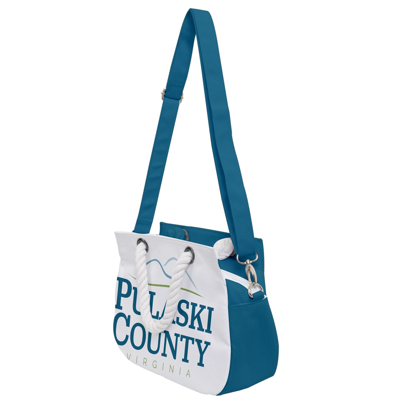 Pulaski County Logo Rope Handles Shoulder Strap Bag