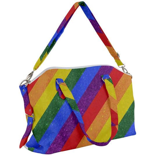 Rainbow Canvas Crossbody Bag