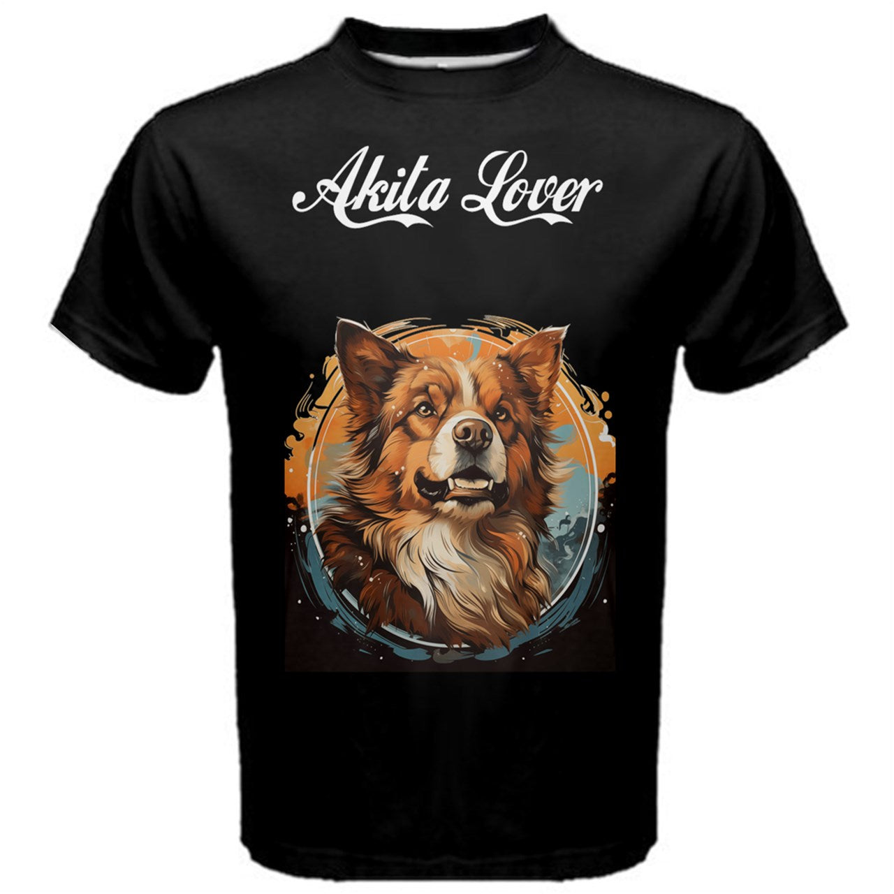 Akita Dog Men's Cotton T-Shirt 5XL
