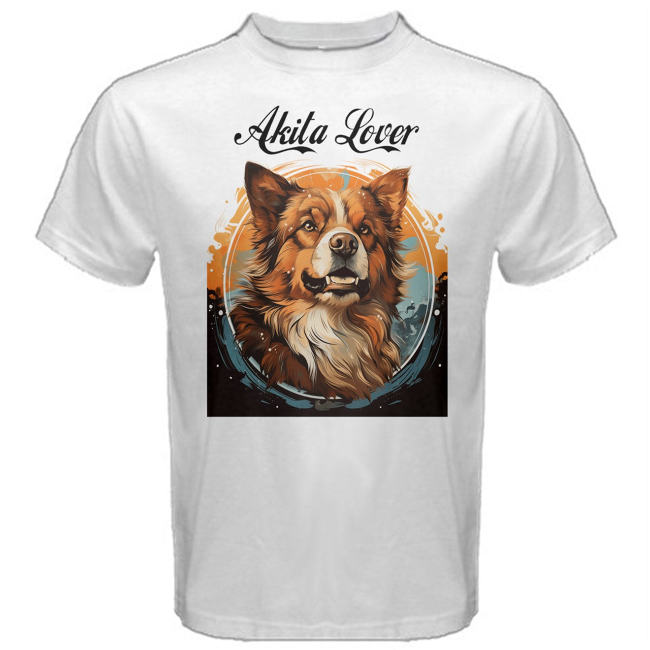 Akita Dog Men's Cotton T-Shirt 5XL