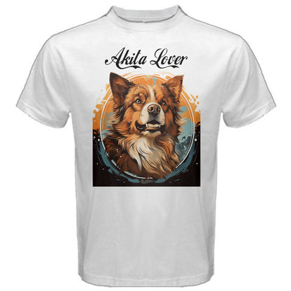 Akita Dog Men's Cotton T-Shirt 5XL