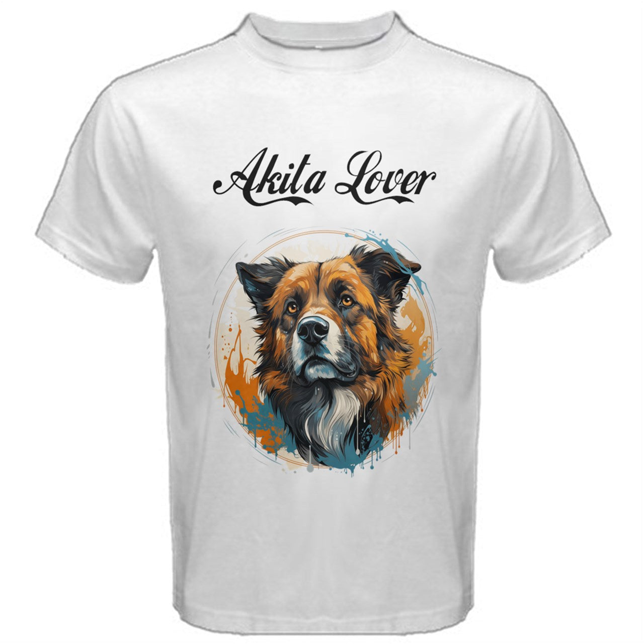 Akita Dog Men's Cotton T-Shirt 5XL