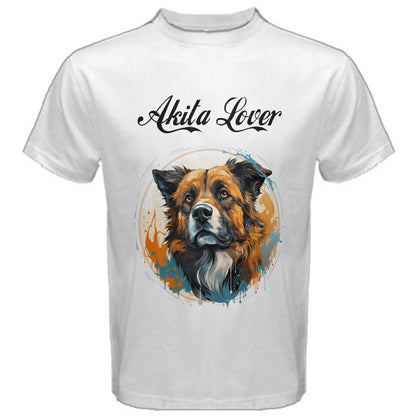 Akita Dog Men's Cotton T-Shirt 5XL