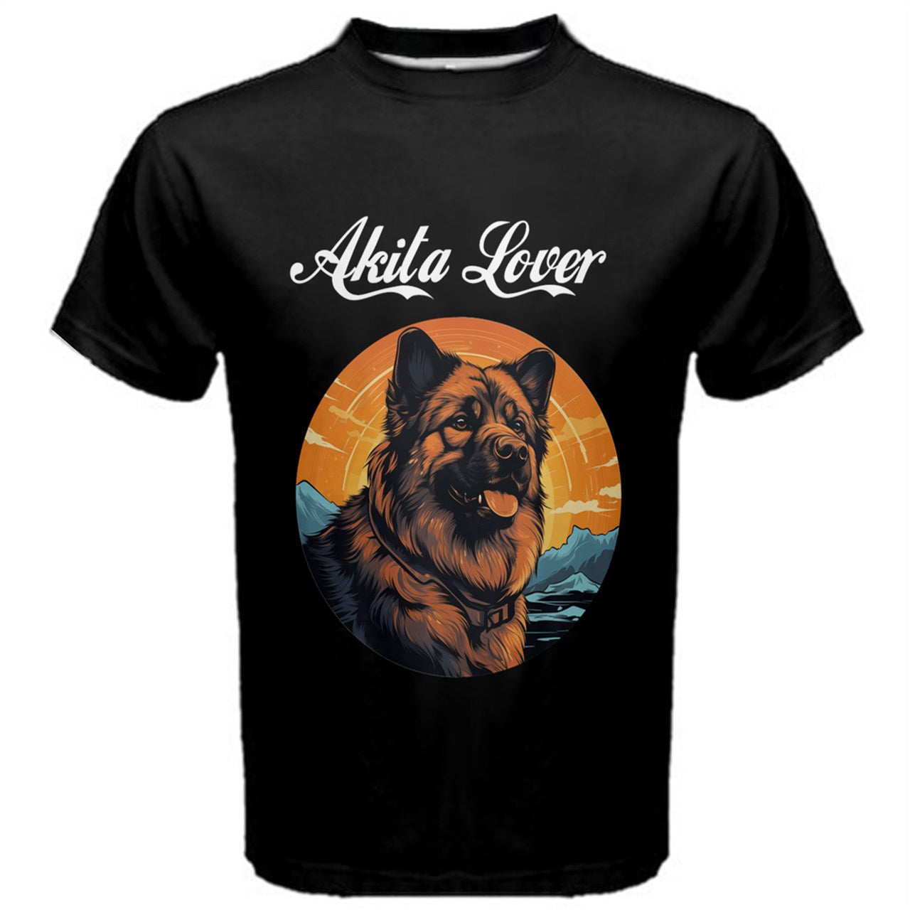 Akita Dog Men's Cotton T-Shirt 5XL