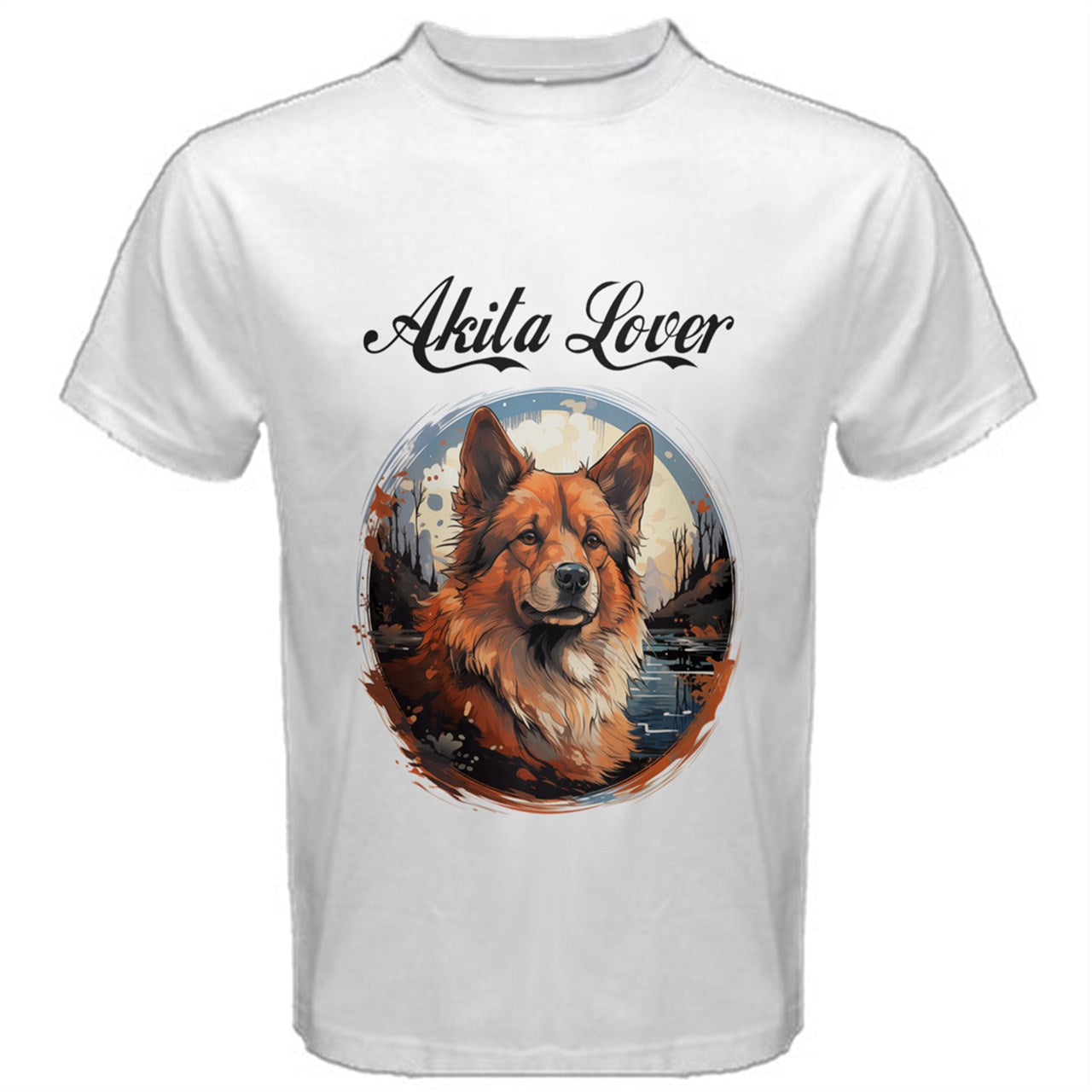Akita Dog Men's Cotton T-Shirt 5XL