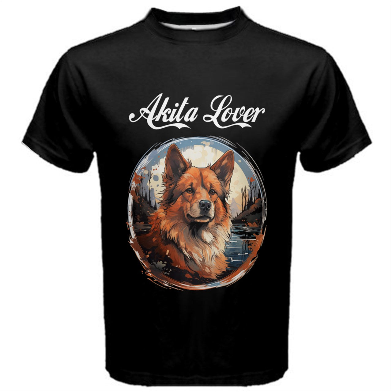 Akita Dog Men's Cotton T-Shirt 5XL
