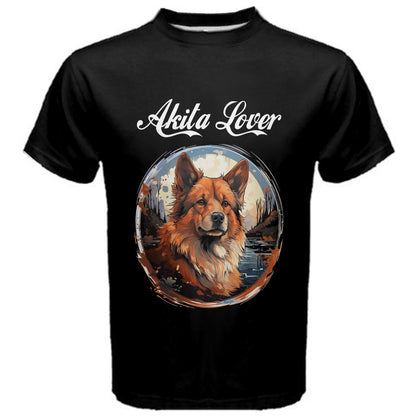 Akita Dog Men's Cotton T-Shirt 5XL