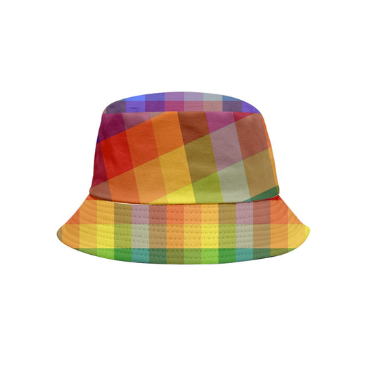 Rainbow Plaid Bucket Hat (Kids)