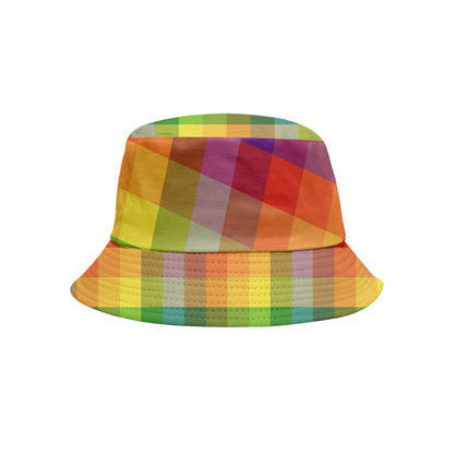 Rainbow Plaid Bucket Hat (Kids)