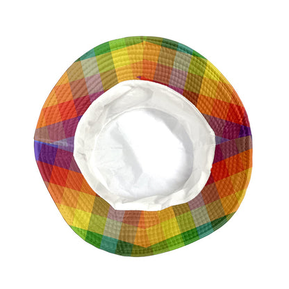 Rainbow Plaid Bucket Hat (Kids)