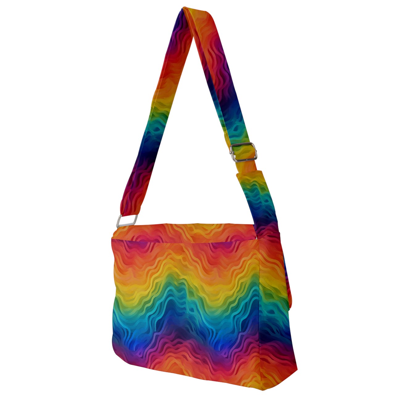 LGBTQ Rainbow Full Print Messenger Bag (L)