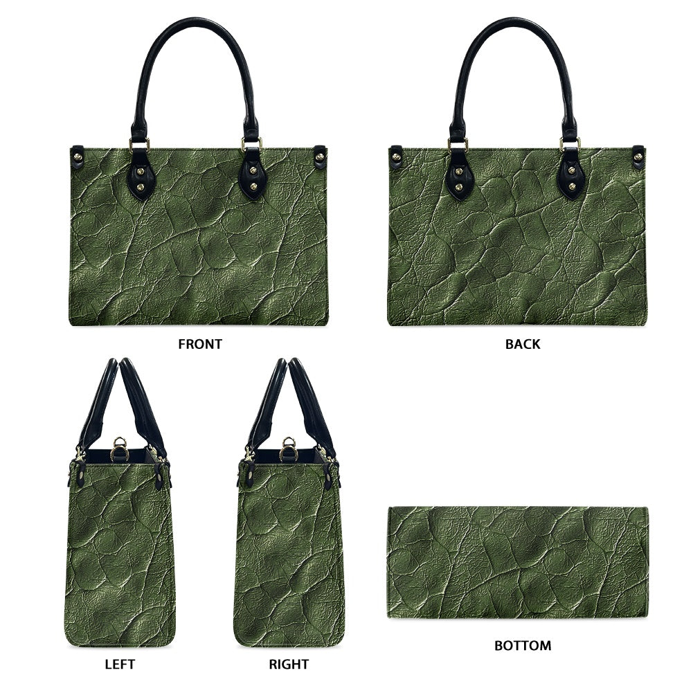 Verdant Harmony: Nature-Inspired PU Leather Twill with Modern Flair Women's Handbag