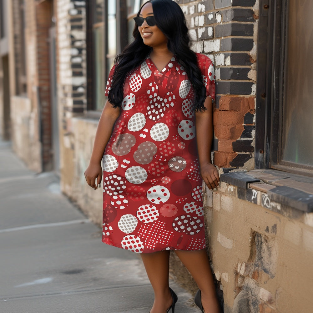 Women's Short Sleeve Plus Size Dress