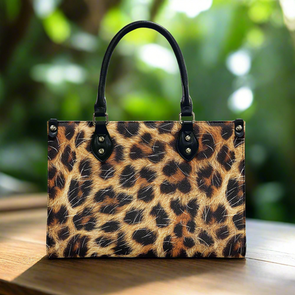 Leopard Pattern for Women's PU leather twill handbag