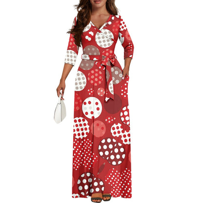 V-neck Maxi Dress white