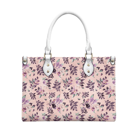 Women's PU leather twill handbag black