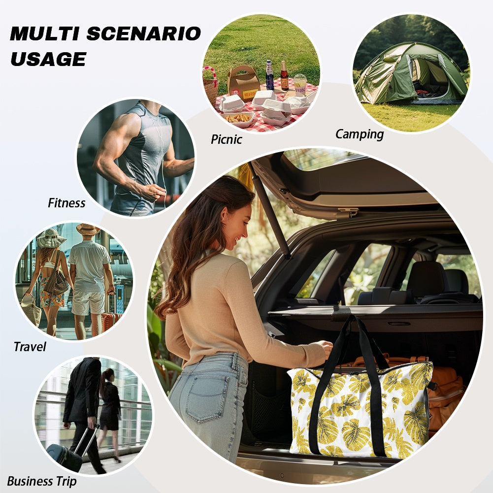 Yellow Monstera Lightweight luggage