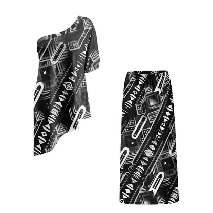 Elegant Off-Shoulder Two-Piece Dress for Women