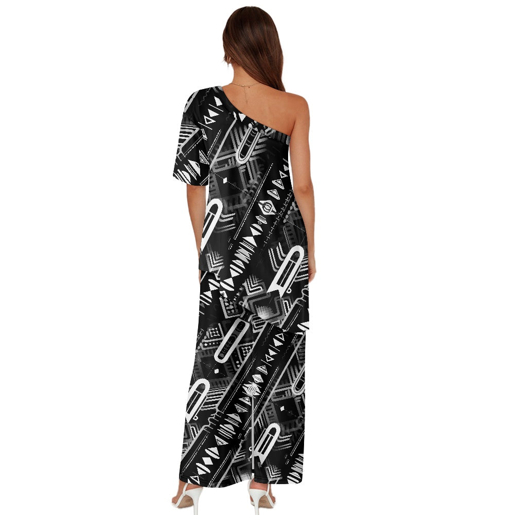 Elegant Off-Shoulder Two-Piece Dress for Women