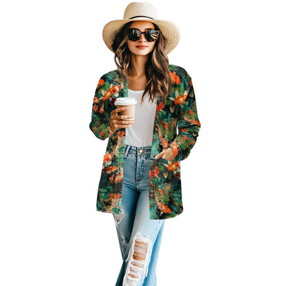 Long-sleeved cardigan jacket white
