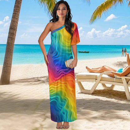 Elegant Off-Shoulder Two-Piece Dress for Women