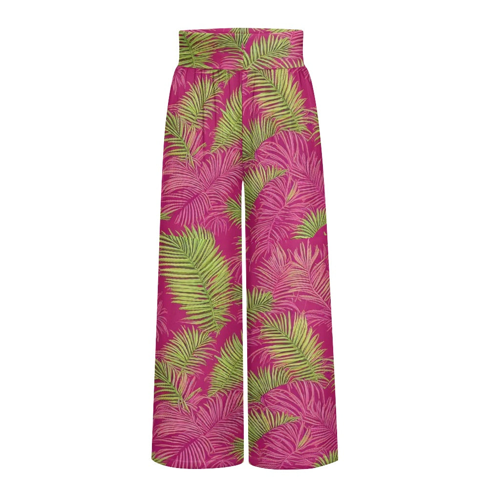 🌺Tropical Escape Wide Leg Pants – Style That Breathes, Comfort That Moves white