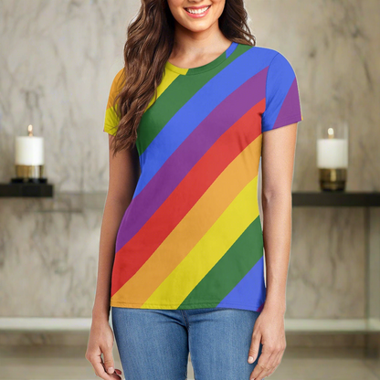 Unleash Your Inner Glamor with Luxtrini's Rainbow Pride T-Shirt