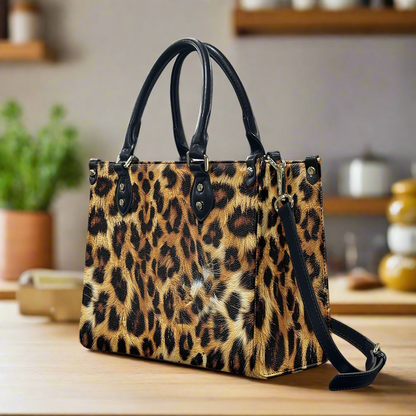 Leopard pattern Women's PU leather twill handbag