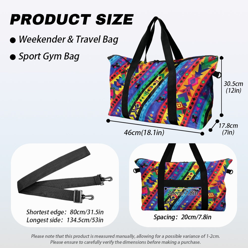 Ethnic Patterns with Rainbow Accents Lightweight luggage