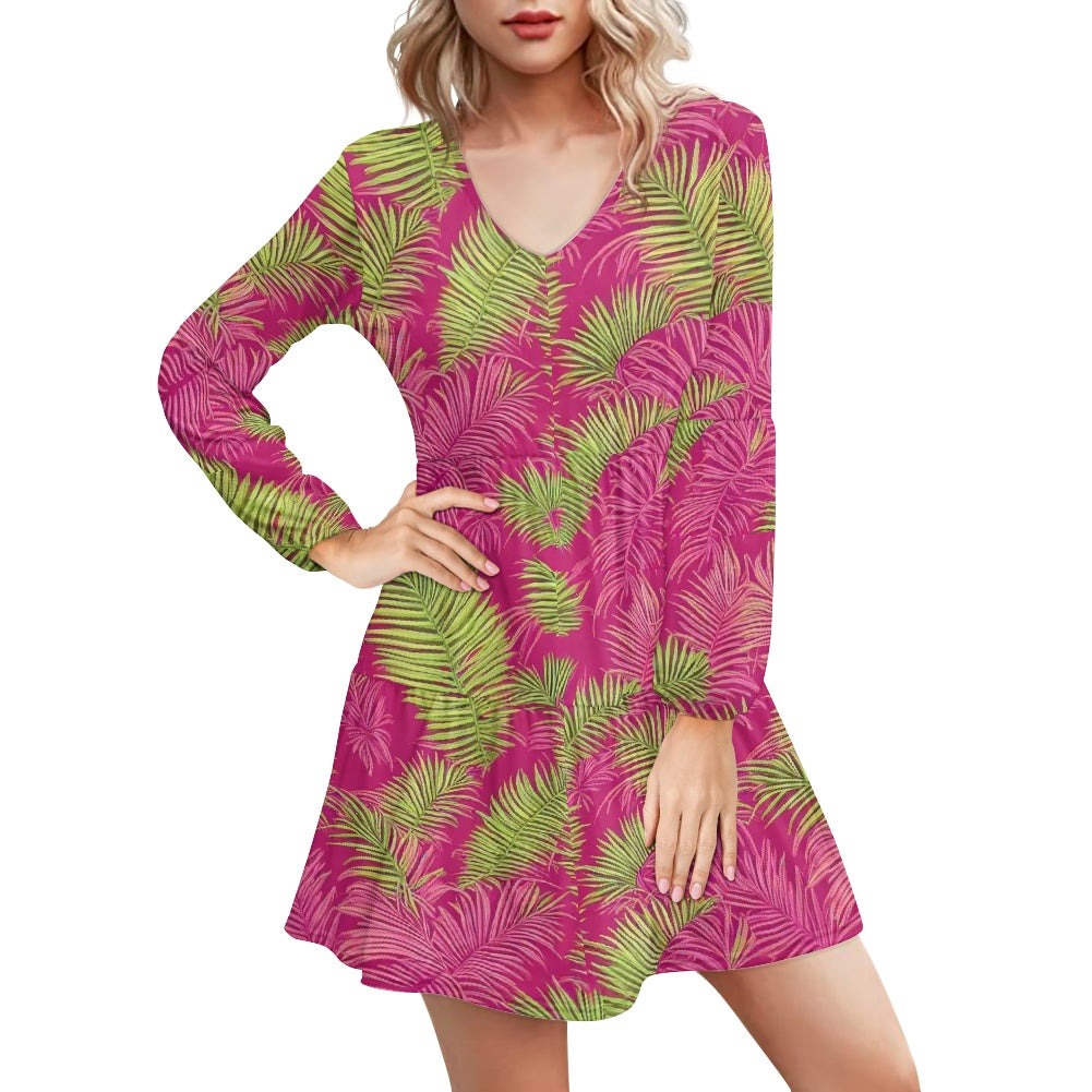 Women's long sleeve dress white