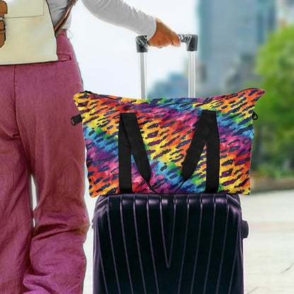 Animal stripe pattern on Rainbow colors Lightweight luggage