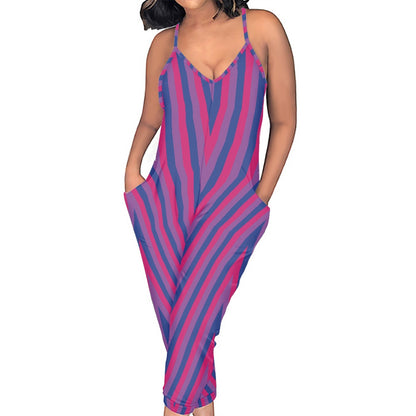 Bisexual Flag Rompers - Exclusive One-of-a-Kind Luxury Romper - Limited Edition, Ethically Made, and Stylishly Comfortable