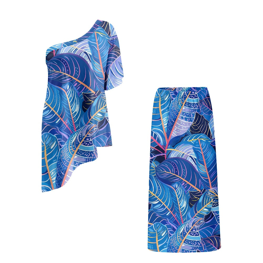 Elegant Off-Shoulder Two-Piece Dress for Women