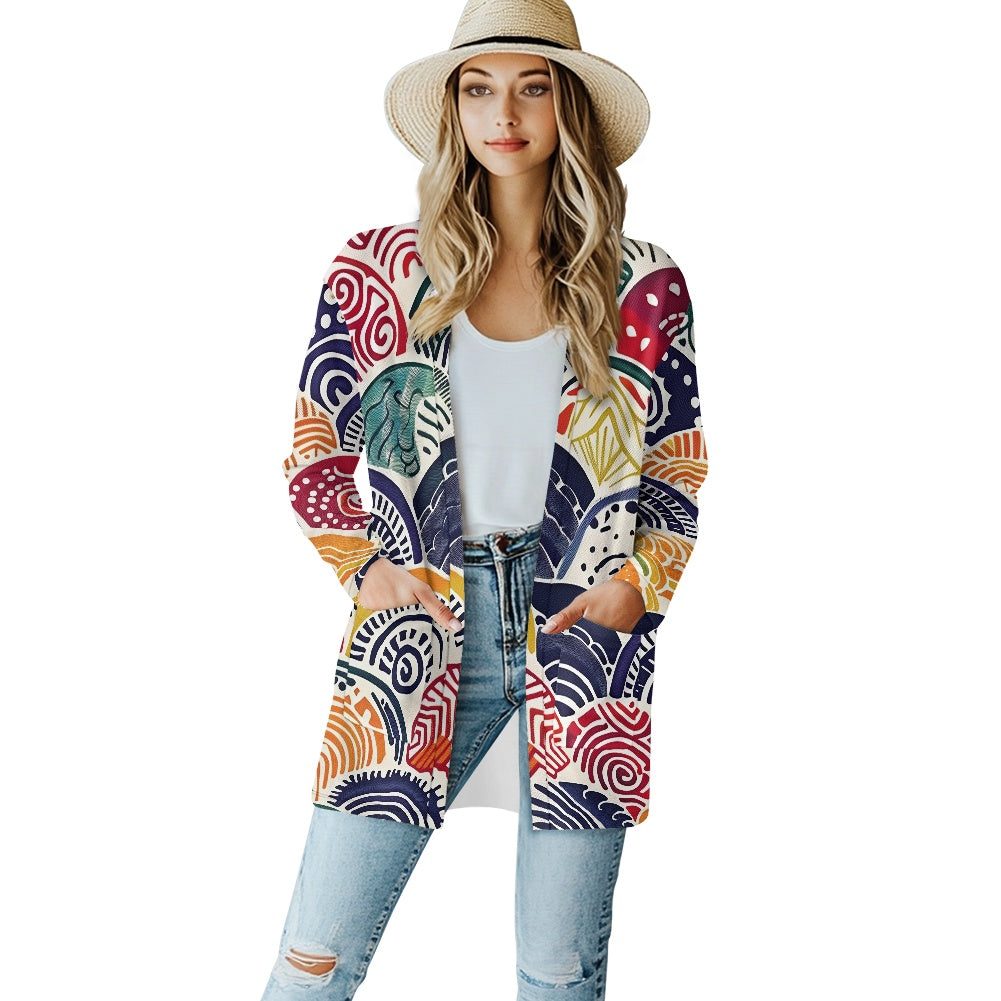 Long-sleeved cardigan jacket