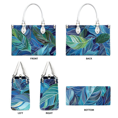 Women's PU leather twill handbag