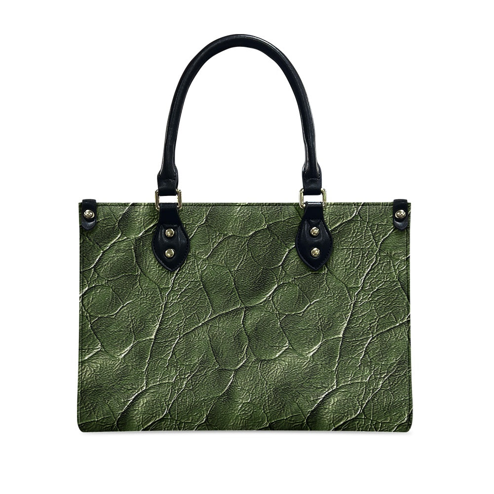 Verdant Harmony: Nature-Inspired PU Leather Twill with Modern Flair Women's Handbag