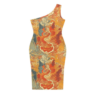 Discover Elegance: Luxtrini's One-Shoulder Slim Dress - Chinese
