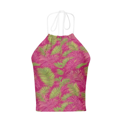 All-Over Print Women's Halter Top With Backless