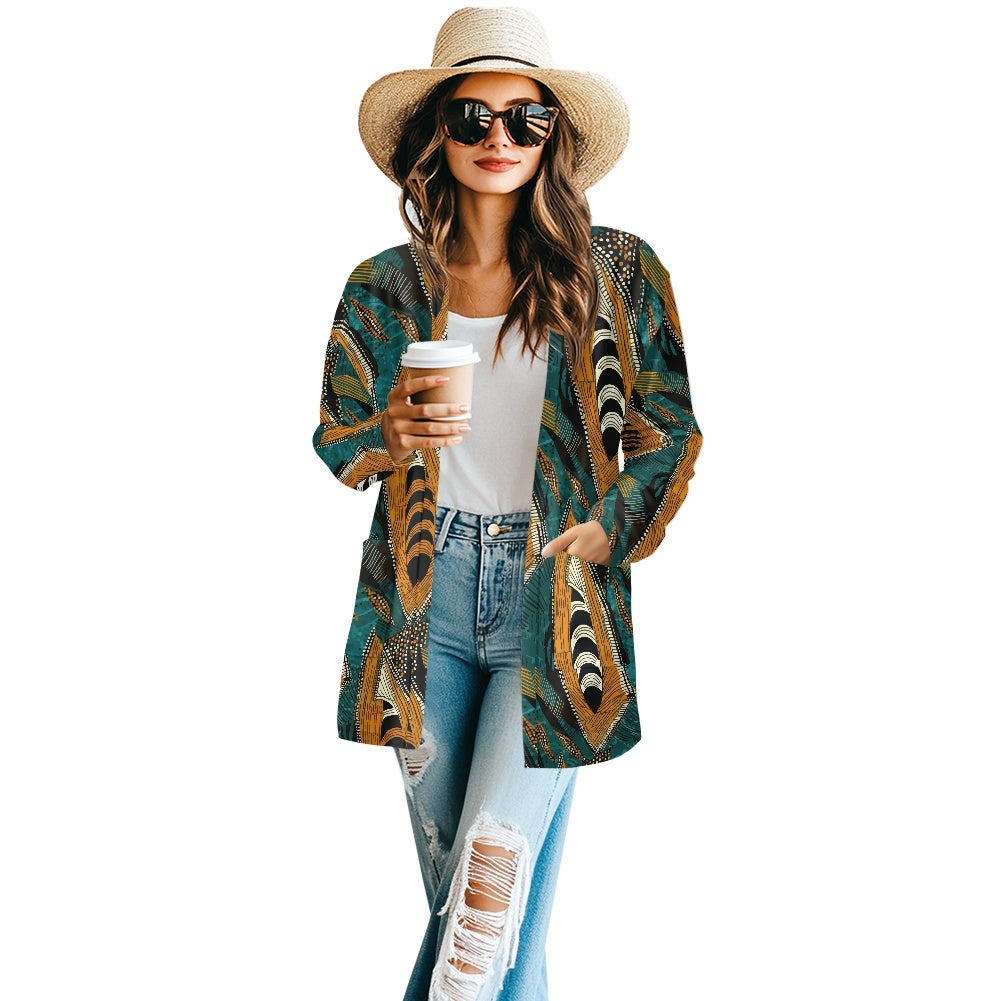 Long-sleeved cardigan jacket white