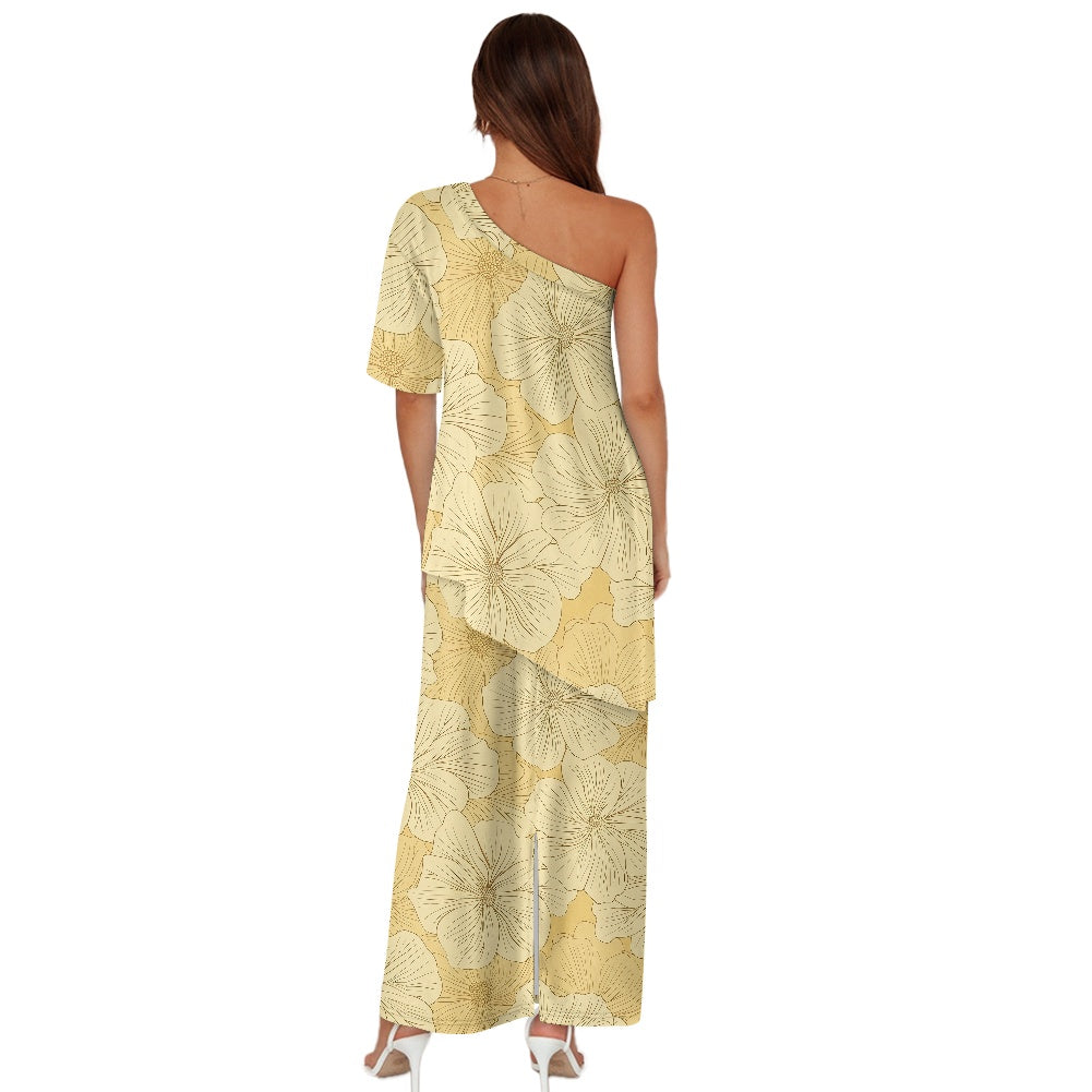 Elegant Off-Shoulder Two-Piece Dress for Women