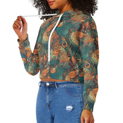 Women's midriff-baring sweatshirt - Chinese
