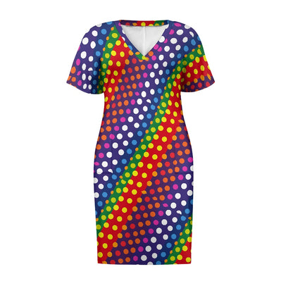 Women's Short Sleeve Plus Size Dress