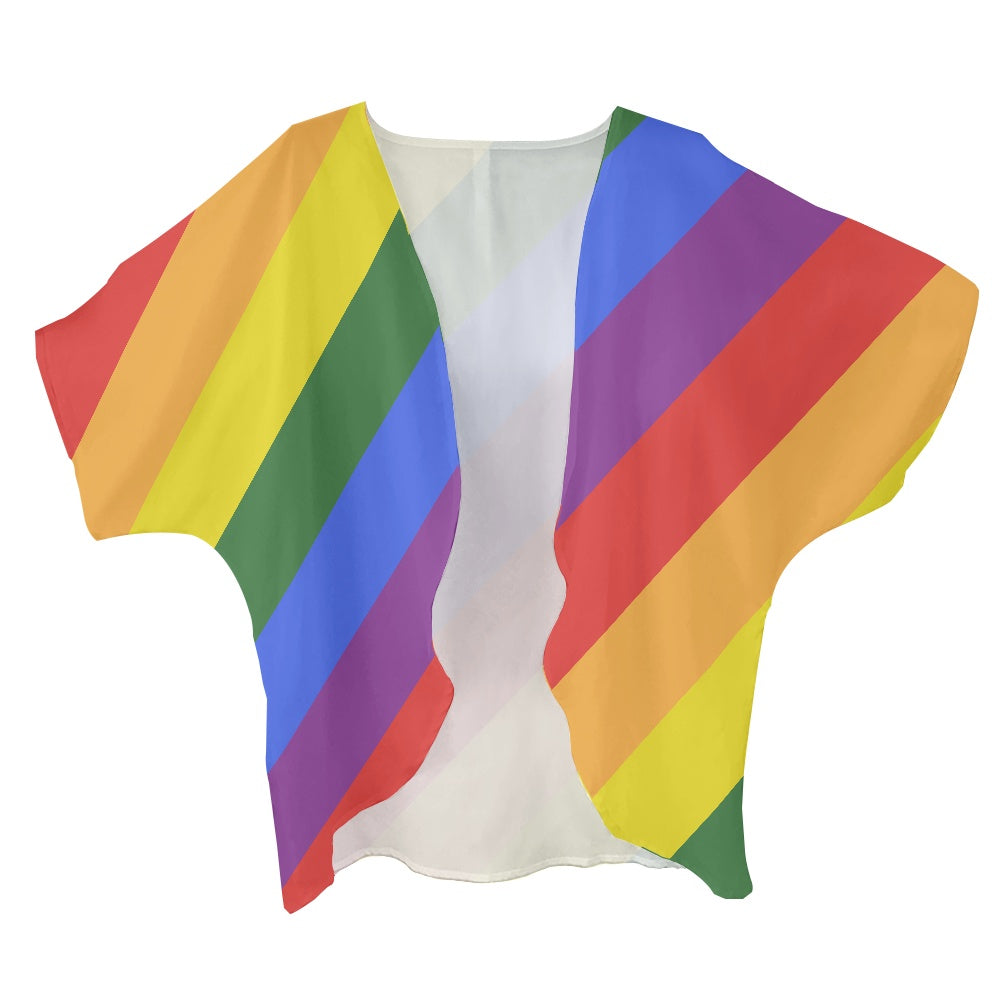 Rainbow Women's cardigan chiffon shirt