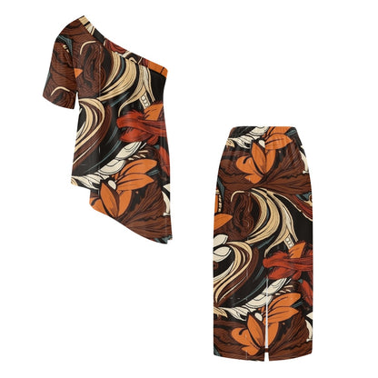 Elegant Off-Shoulder Two-Piece Dress for Women