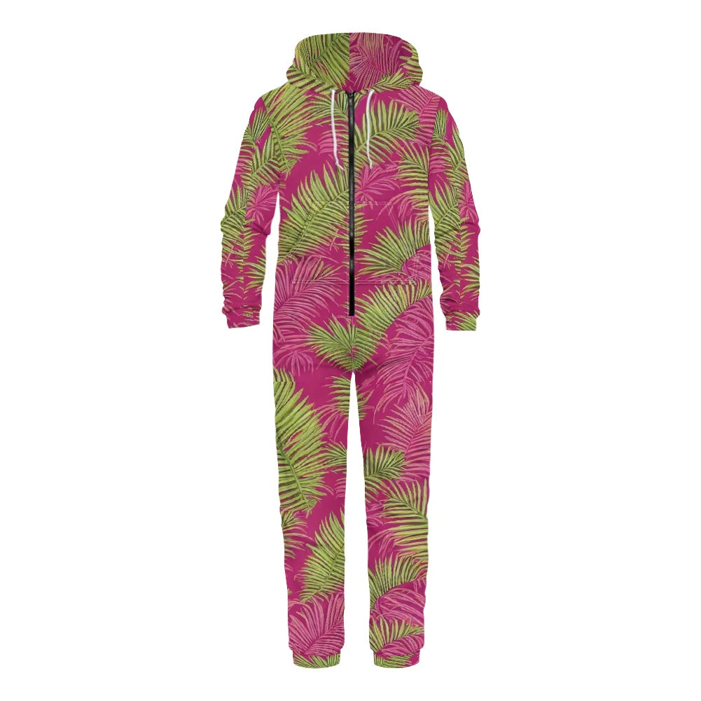 Women's hooded long sleeve jumpsuit