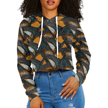 Women's midriff-baring sweatshirt - Ethnic