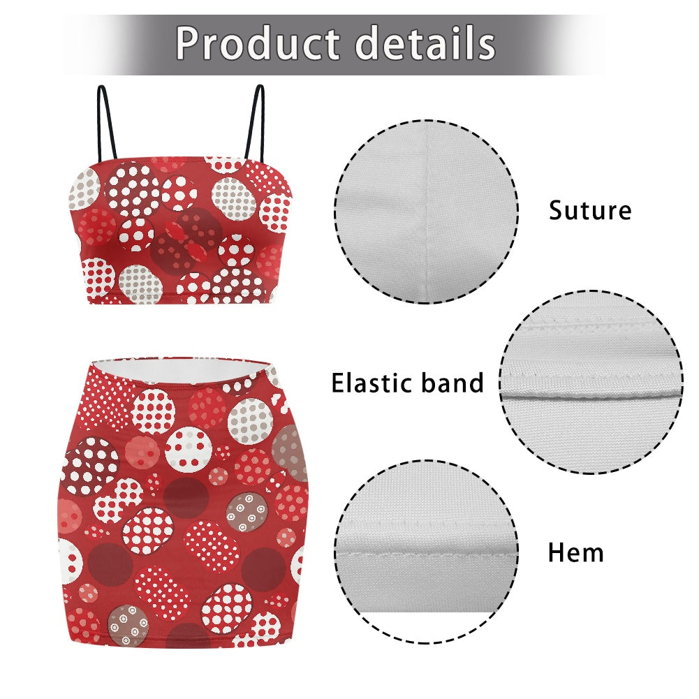 Turn Heads with Luxtrini’s Bold Polka Dot Top Skirt Set
