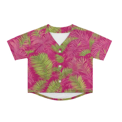 Women's short baseball jersey white